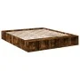 Smoked oak engineered wood bed frame 200x200cm by vidaXL, Beds and slatted bases - Ref: Foro24-3280542, Price: 154,88 €, Disc...