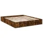 Smoked oak engineered wood bed frame 200x200cm by vidaXL, Beds and slatted bases - Ref: Foro24-3280542, Price: 154,88 €, Disc...