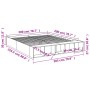 Bettgestell aus geräuchertem Eichenholzwerkstoff, 200 x 200 cm von vidaXL, Betten und Lattenroste - Ref: Foro24-3280542, Prei...