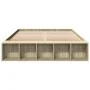 Sonoma oak engineered wood bed frame 150x200 cm by vidaXL, Beds and slatted bases - Ref: Foro24-3280561, Price: 137,29 €, Dis...