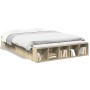Sonoma oak engineered wood bed frame 160x200 cm by vidaXL, Beds and slatted bases - Ref: Foro24-3280554, Price: 140,44 €, Dis...