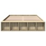 Sonoma oak engineered wood bed frame 160x200 cm by vidaXL, Beds and slatted bases - Ref: Foro24-3280554, Price: 140,44 €, Dis...