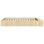 Estructura de cama madera de ingeniería roble Sonoma 160x200 cm de vidaXL, Camas y somieres - Ref: Foro24-3280554, Precio: 13...
