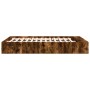 Smoked oak engineered wood bed frame 160x200cm by vidaXL, Beds and slatted bases - Ref: Foro24-3280556, Price: 142,21 €, Disc...