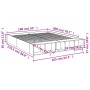 Smoked oak engineered wood bed frame 160x200cm by vidaXL, Beds and slatted bases - Ref: Foro24-3280556, Price: 142,21 €, Disc...