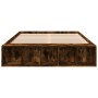 Smoked oak engineered wood bed frame 120x200cm by vidaXL, Beds and slatted bases - Ref: Foro24-3280577, Price: 134,48 €, Disc...