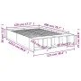 Smoked oak engineered wood bed frame 120x200cm by vidaXL, Beds and slatted bases - Ref: Foro24-3280577, Price: 132,81 €, Disc...