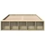 Sonoma oak engineered wood bed frame 140x190 cm by vidaXL, Beds and slatted bases - Ref: Foro24-3280582, Price: 131,76 €, Dis...