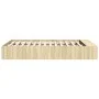 Sonoma oak engineered wood bed frame 140x190 cm by vidaXL, Beds and slatted bases - Ref: Foro24-3280582, Price: 131,76 €, Dis...