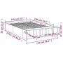 Sonoma oak engineered wood bed frame 140x190 cm by vidaXL, Beds and slatted bases - Ref: Foro24-3280582, Price: 131,76 €, Dis...