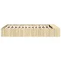 Sonoma oak engineered wood bed frame 135x190 cm by vidaXL, Beds and slatted bases - Ref: Foro24-3280589, Price: 128,66 €, Dis...