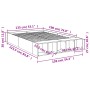 Sonoma oak engineered wood bed frame 135x190 cm by vidaXL, Beds and slatted bases - Ref: Foro24-3280589, Price: 130,20 €, Dis...