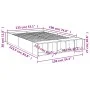 Sonoma oak engineered wood bed frame 135x190 cm by vidaXL, Beds and slatted bases - Ref: Foro24-3280589, Price: 128,66 €, Dis...