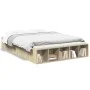 Sonoma oak engineered wood bed frame 120x190 cm by vidaXL, Beds and slatted bases - Ref: Foro24-3280596, Price: 125,16 €, Dis...