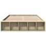 Sonoma oak engineered wood bed frame 120x190 cm by vidaXL, Beds and slatted bases - Ref: Foro24-3280596, Price: 125,16 €, Dis...
