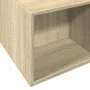 Sonoma oak engineered wood bed frame 120x190 cm by vidaXL, Beds and slatted bases - Ref: Foro24-3280596, Price: 125,16 €, Dis...