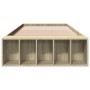 Sonoma oak engineered wood bed frame 90x200 cm by vidaXL, Beds and slatted bases - Ref: Foro24-3280610, Price: 106,09 €, Disc...