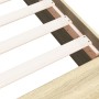 Sonoma oak engineered wood bed frame 90x200 cm by vidaXL, Beds and slatted bases - Ref: Foro24-3280610, Price: 106,09 €, Disc...