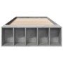 Estructura de cama madera de ingeniería gris hormigón 100x200cm de vidaXL, Camas y somieres - Ref: Foro24-3280604, Precio: 10...