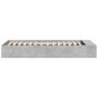 Estructura de cama madera de ingeniería gris hormigón 100x200cm de vidaXL, Camas y somieres - Ref: Foro24-3280604, Precio: 10...