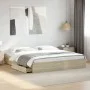 Sonoma oak engineered wood bed with drawers 200x200 cm by vidaXL, Beds and slatted bases - Ref: Foro24-3280631, Price: 180,52...