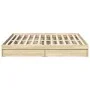 Sonoma oak engineered wood bed with drawers 200x200 cm by vidaXL, Beds and slatted bases - Ref: Foro24-3280631, Price: 180,52...