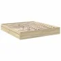 Sonoma oak engineered wood bed with drawers 200x200 cm by vidaXL, Beds and slatted bases - Ref: Foro24-3280631, Price: 180,52...