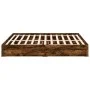 Smoked oak engineered wood bed with drawers 200x200 cm by vidaXL, Beds and slatted bases - Ref: Foro24-3280633, Price: 180,70...