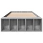 Sonoma-grauer Holzwerkstoff-Bettrahmen 75 x 190 cm von vidaXL, Betten und Lattenroste - Ref: Foro24-3280627, Preis: 103,37 €,...