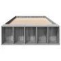 Sonoma gray engineered wood bed frame 75x190 cm by vidaXL, Beds and slatted bases - Ref: Foro24-3280627, Price: 102,14 €, Dis...