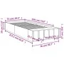Sonoma gray engineered wood bed frame 75x190 cm by vidaXL, Beds and slatted bases - Ref: Foro24-3280627, Price: 102,14 €, Dis...