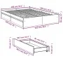 Sonoma oak engineered wood bed with drawers 140x200 cm by vidaXL, Beds and slatted bases - Ref: Foro24-3280659, Price: 165,89...