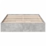 Betongraues Holzwerkstoffbett mit Schubladen 120x200 cm von vidaXL, Betten und Lattenroste - Ref: Foro24-3280667, Preis: 166,...