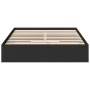 Black engineered wood bed with drawers 120x200 cm by vidaXL, Beds and slatted bases - Ref: Foro24-3280665, Price: 193,73 €, D...