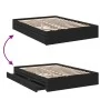 Black engineered wood bed with drawers 120x200 cm by vidaXL, Beds and slatted bases - Ref: Foro24-3280665, Price: 193,73 €, D...