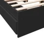 Black engineered wood bed with drawers 120x200 cm by vidaXL, Beds and slatted bases - Ref: Foro24-3280665, Price: 193,73 €, D...