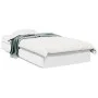 White engineered wood bed with drawers 100x200 cm by vidaXL, Beds and slatted bases - Ref: Foro24-3280671, Price: 143,57 €, D...