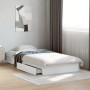 Weißes Holzwerkstoffbett mit Schubladen 100x200 cm von vidaXL, Betten und Lattenroste - Ref: Foro24-3280671, Preis: 150,50 €,...