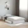 White engineered wood bed with drawers 100x200 cm by vidaXL, Beds and slatted bases - Ref: Foro24-3280671, Price: 143,57 €, D...