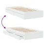 White engineered wood bed with drawers 100x200 cm by vidaXL, Beds and slatted bases - Ref: Foro24-3280671, Price: 143,57 €, D...
