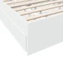 White engineered wood bed with drawers 100x200 cm by vidaXL, Beds and slatted bases - Ref: Foro24-3280671, Price: 143,57 €, D...