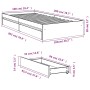Weißes Holzwerkstoffbett mit Schubladen 100x200 cm von vidaXL, Betten und Lattenroste - Ref: Foro24-3280671, Preis: 150,50 €,...