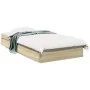Sonoma oak engineered wood bed with drawers 100x200 cm by vidaXL, Beds and slatted bases - Ref: Foro24-3280673, Price: 129,93...