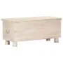 Aufbewahrungsbox aus massivem Akazienholz 110x40x45 cm weiß von vidaXL, Aufbewahrungskisten - Ref: Foro24-247670, Preis: 249,...