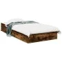 Smoked oak engineered wood bed with drawers 75x190 cm by vidaXL, Beds and slatted bases - Ref: Foro24-3280717, Price: 118,45 ...