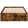 Cama con cajones madera de ingeniería roble ahumado 75x190 cm de vidaXL, Camas y somieres - Ref: Foro24-3280717, Precio: 118,...