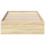 Cama con cajones madera ingeniería roble Sonoma 75x190 cm de vidaXL, Camas y somieres - Ref: Foro24-3280715, Precio: 119,91 €...