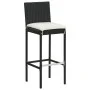 Mesa y taburetes de jardín 5 pzas madera acacia ratán PE negro by vidaXL, Garden sets - Ref: Foro24-3295264, Price: 414,11 €,...