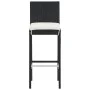 Mesa y taburetes de jardín 5 pzas madera acacia ratán PE negro by vidaXL, Garden sets - Ref: Foro24-3295264, Price: 414,11 €,...
