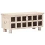 Aufbewahrungsbox aus massivem Akazienholz 110x40x45 cm weiß von vidaXL, Aufbewahrungskisten - Ref: Foro24-247670, Preis: 249,...